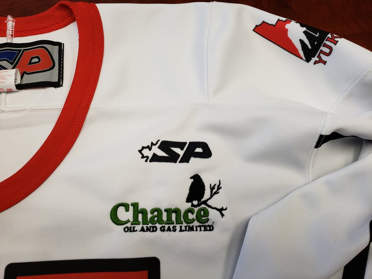 YRivermen's tweet photo. Shout out to the best Title Sponsor in BC Hockey...Chance Oil and Gas. #TrueNorthernPride #HockeyYukon #ChanceOil https://t.co/vJe1ObBCru