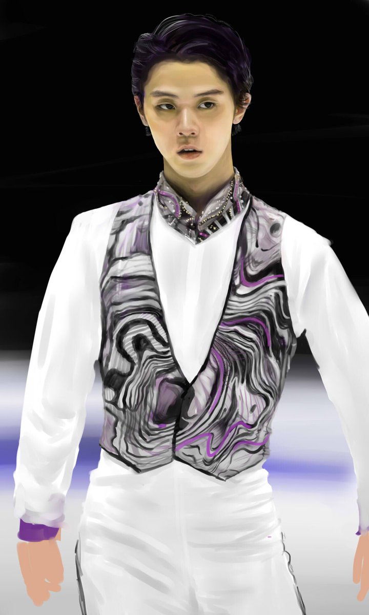 AppleJoshin's tweet photo. #羽生结弦 #YuzuruHanyu #板绘 #painting 柚子的“诞生”过程～白疯真是瑰宝～好喜欢，不过画得我眼睛要花了🙈🙈🙈结果还是很值得的(⁎⁍̴̛ᴗ⁍̴̛⁎) https://t.co/QG1eqetrvT