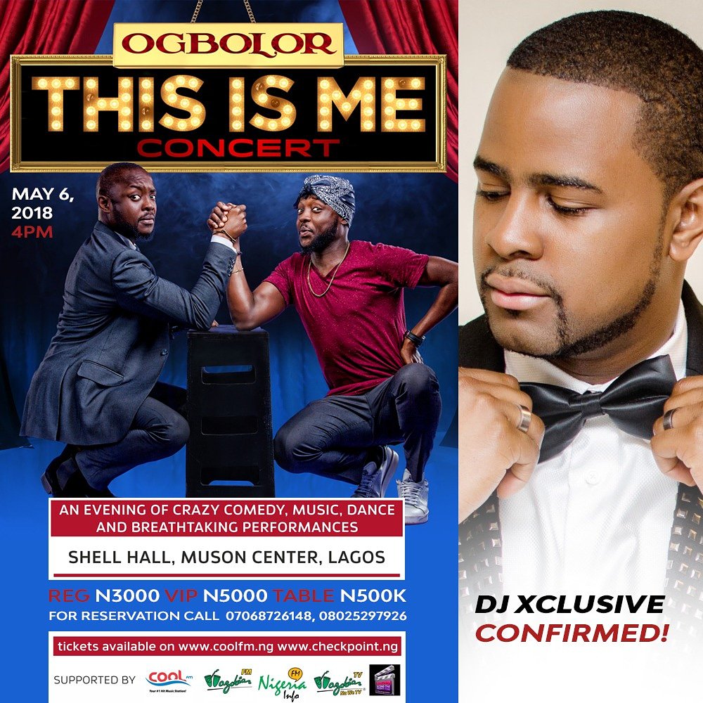 funnyogbolor's tweet photo. #thisismeconcert the ever awesome @DJXCLUSIVE will be performing... https://t.co/FEJpOj6gjk