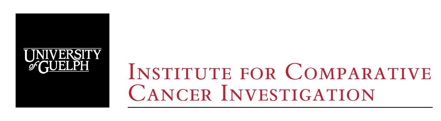 University of Guelph Institute for Comparative Cancer Investigation logo. 
