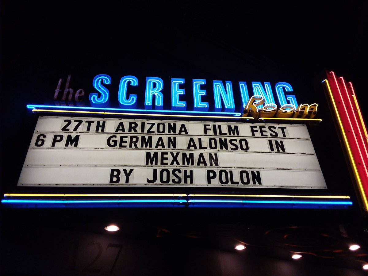 AZFilmFest's tweet photo. Tonight at the Arizona International Film Festival !
MEXMAN!!
The Filmmaker Josh Polon and Me man German Alonso will be here!
#AzIFF 
#Mexman
#TheScreeningRoom 
#SeeTucson #VisitTucson #BeTucson #Tucson #ThisIsTucson https://t.co/fnoe6jCRO6
