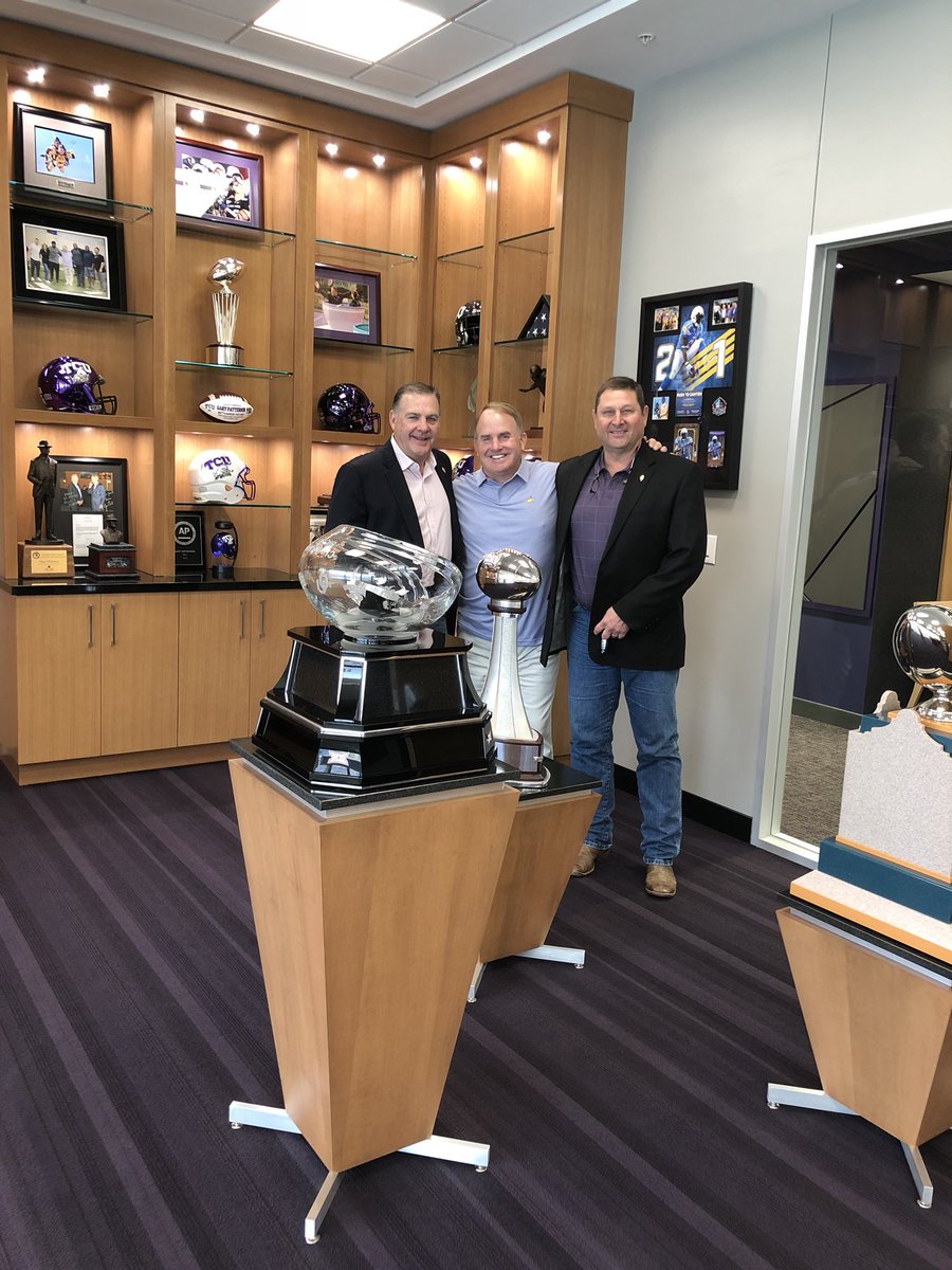 CoachGWest's tweet photo. Great day with Coach P @TCU !!! A true legend of D1 College Football https://t.co/E9JEVWIfN8
