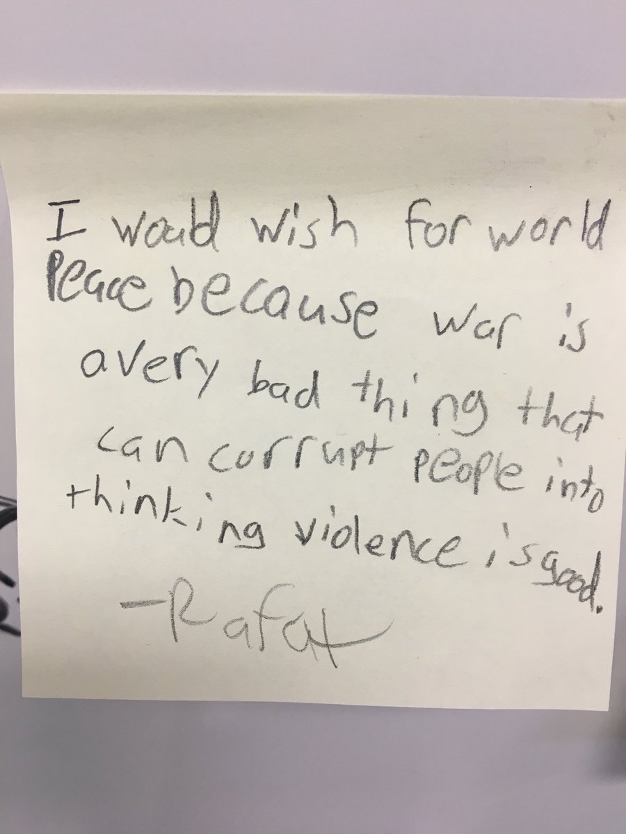TLC5thgrade's tweet photo. My students never cease to amaze me!  #askthemmore #wishes #selfless #BRES https://t.co/HSQEY372cP