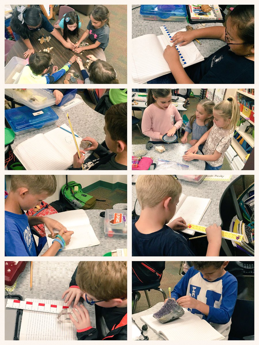 LivefromroomC5's tweet photo. Maker spaces &amp; time to read in the learning commons today. We also combined science &amp; math as we measured rocks! #WeAreHES https://t.co/pU5udSFXsv