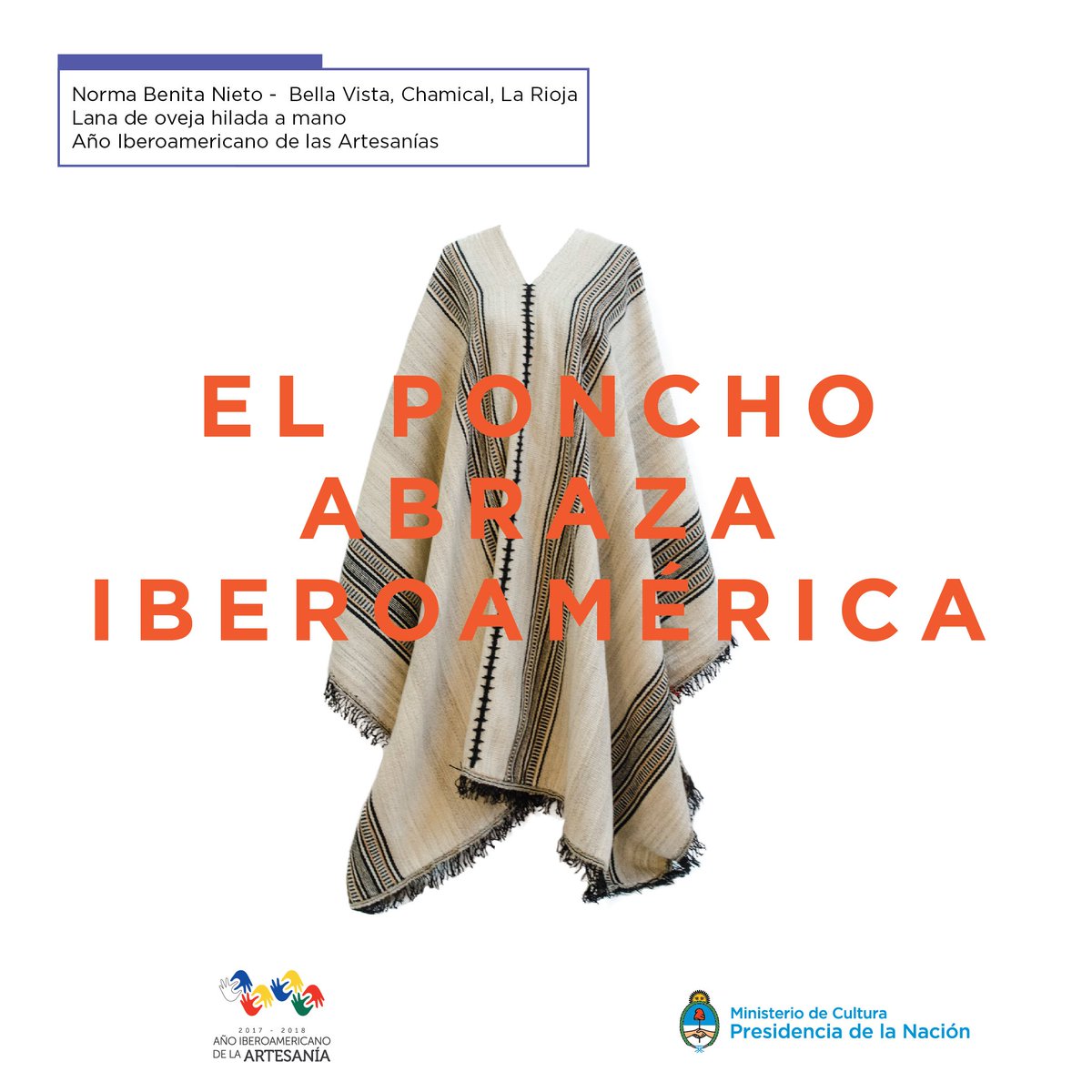 CulturaNacionAR's tweet photo. ¡Abrazo de poncho! Hasta julio 2018 seguimos celebrando el “Año Iberoamericano de las Artesanías”, el trabajo de los artesanos y sus historias. Mirá esta nota y enterate por qué el poncho representa a la Argentina ➡️ https://t.co/WEIdHHvFra https://t.co/O7Qg8GwklZ