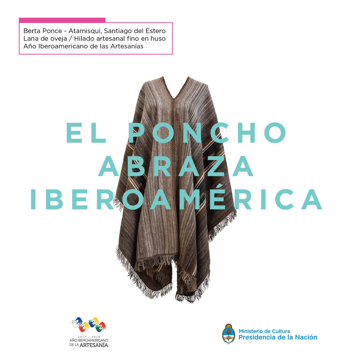 CulturaNacionAR's tweet photo. ¡Abrazo de poncho! Hasta julio 2018 seguimos celebrando el “Año Iberoamericano de las Artesanías”, el trabajo de los artesanos y sus historias. Mirá esta nota y enterate por qué el poncho representa a la Argentina ➡️ https://t.co/WEIdHHvFra https://t.co/O7Qg8GwklZ