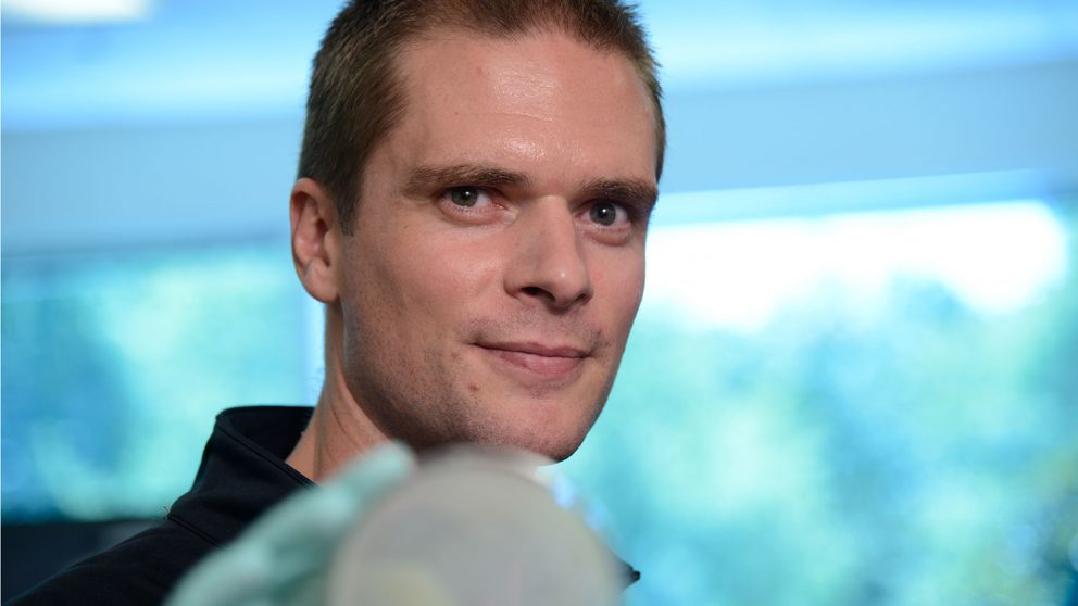 NCStateCALS's tweet photo. Happy #NationalDNADay! #DidYouKnow our own @CRISPRchef will be receiving an award by @theNASciences this weekend for his work on #CRISPR? Take a look at his #groundbreaking research: https://t.co/siHSdzGHTf https://t.co/uQ8etJyQFb