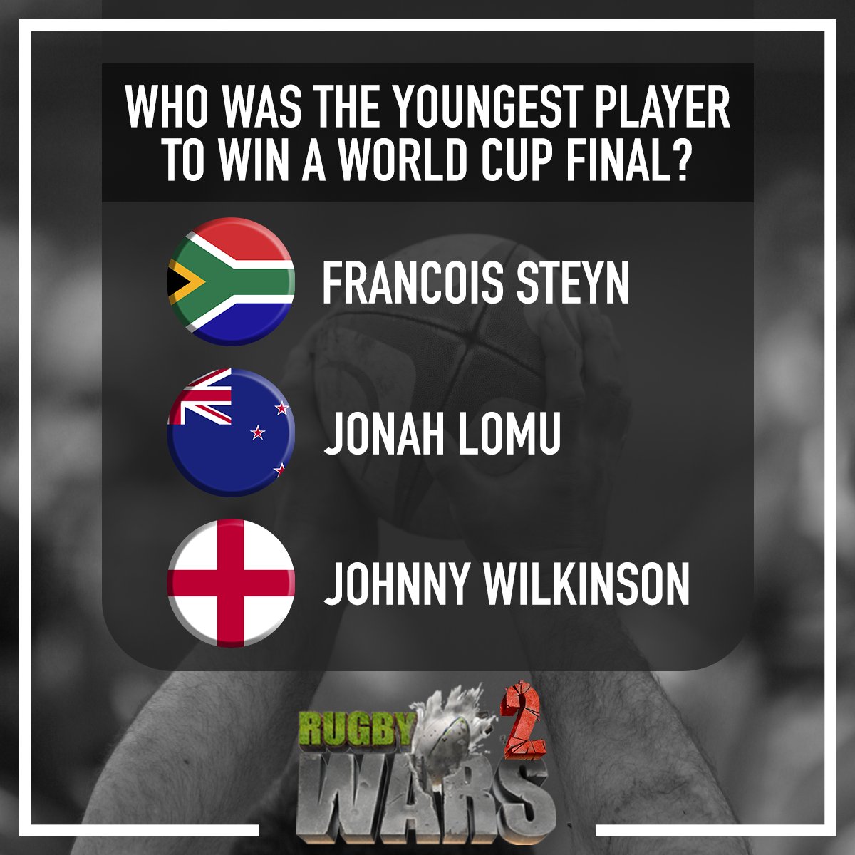 RugbyWarsGame's tweet photo. Here’s some rugby trivia to keep those brains working over the weekend!
Who do you think it is? https://t.co/kTBW2hs9ZH https://t.co/ST3EVmJI3q