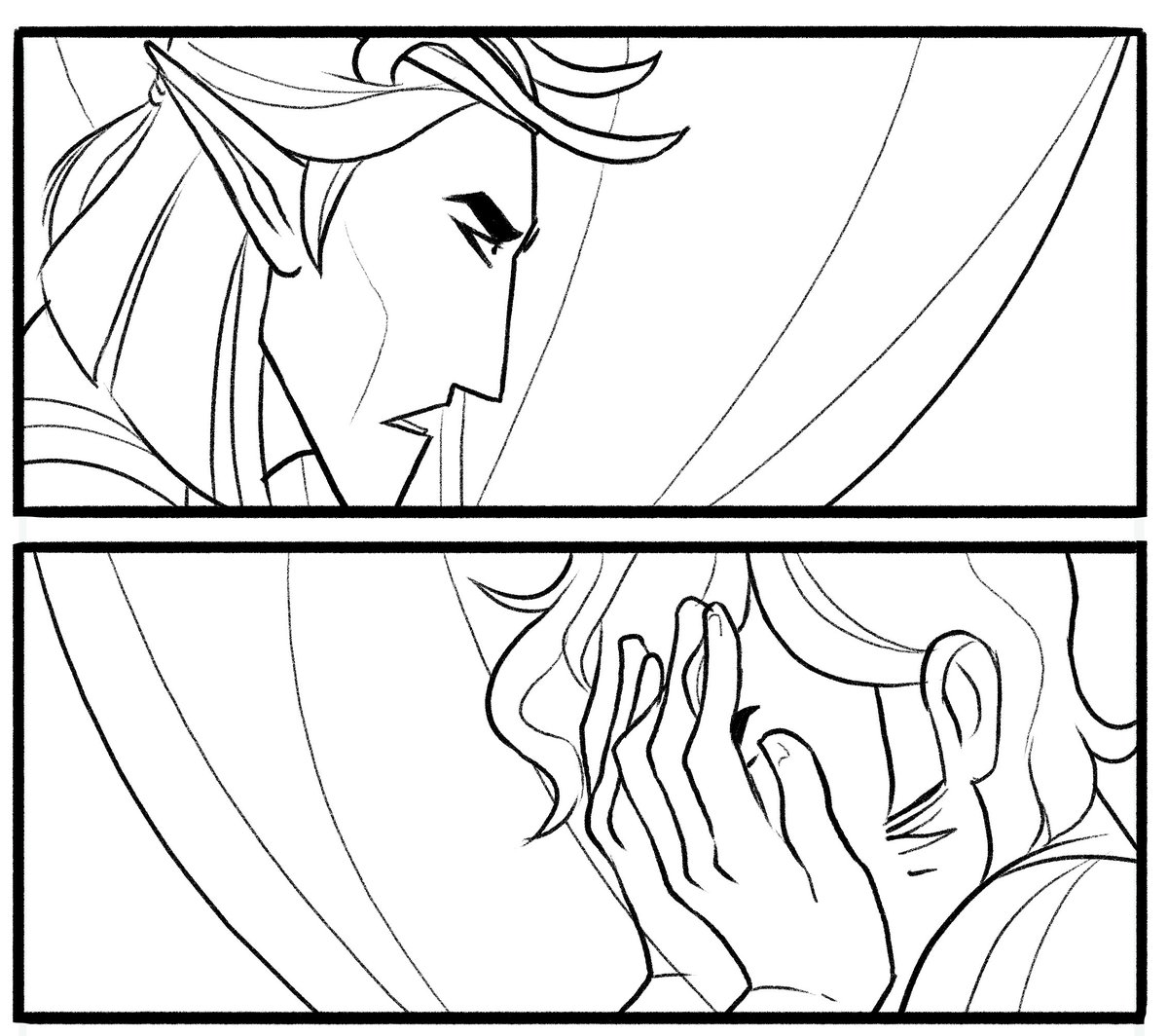 brightbirdart's tweet photo. This conversation is not going so well Alisair... #archfey #warlock #mathisair https://t.co/grm84yKsZt