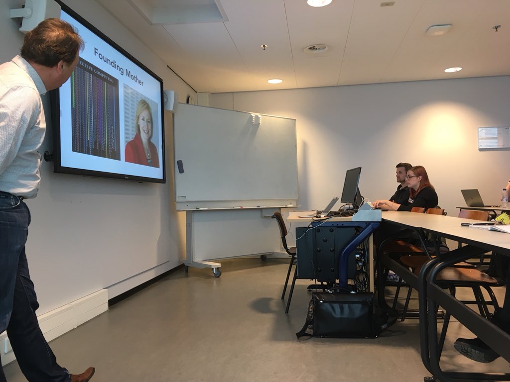 khiettruong's tweet image. .@dkjheylen kicking off our course on Affective Computing! Plus Deniece and Michel, our phd students, who are showing the sensors we will be using for our data collection! Students will learn how to develop emo tech! #utwente #interactiontechnology #humanmediainteraction