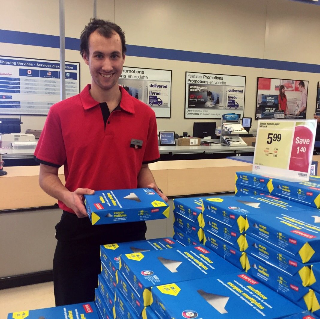 NeilSquireSoc's tweet photo. A Special Olympics athlete in speed skating and bocce ball, Brendon was diagnosed with Asperger's in 1998.

He has been working one shift a week at Staples since 2013. With the knowledge gained through Working Together, he was able to increase his hours. https://t.co/gahSw7m4Rn https://t.co/CR9EPJHIMw