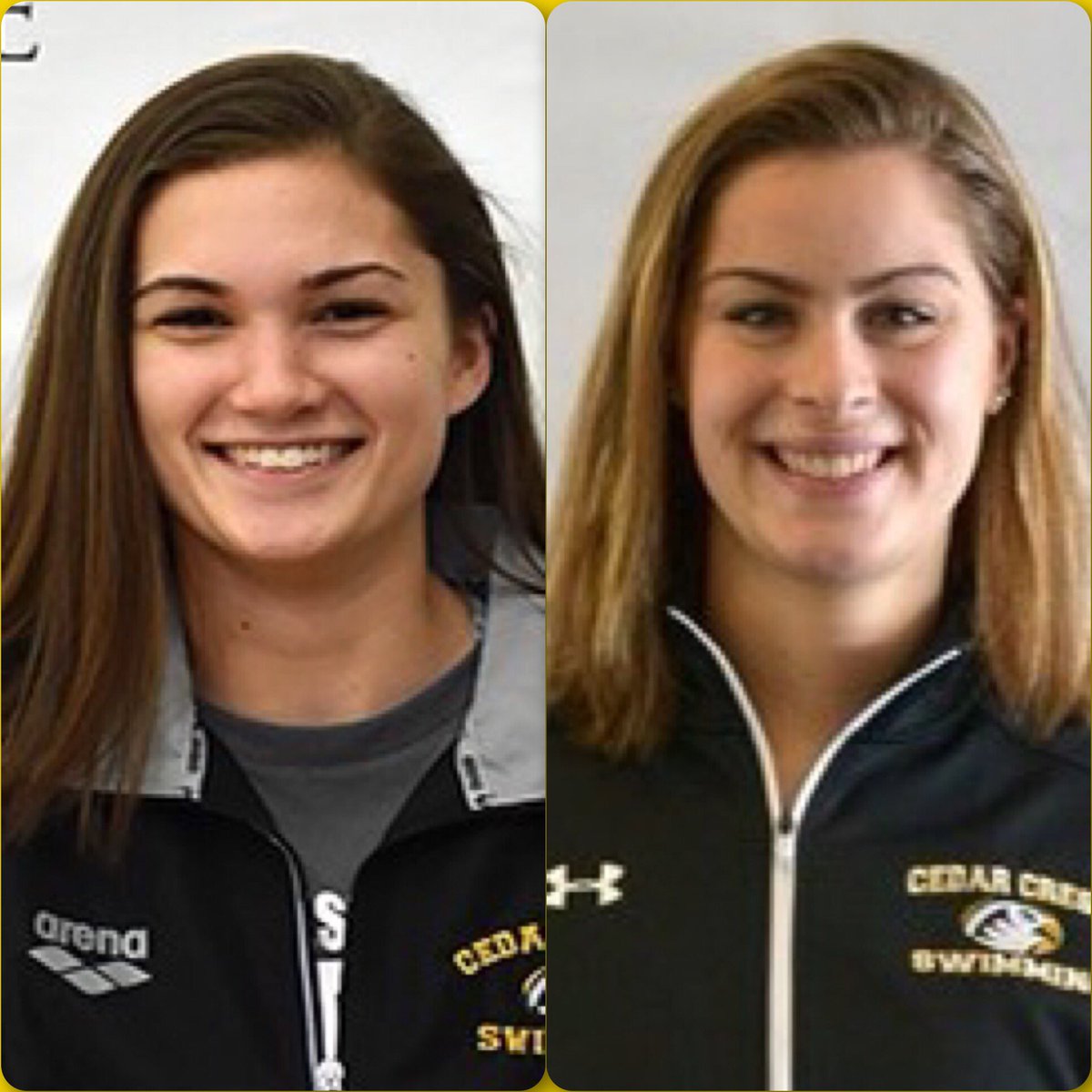 CCCSwimAndDive's tweet photo. Congrats to our major award nominees for the 2018 Cedar Crest College Athletic Awards Banquet this weekend! The swim team’s nominees are Autumn Kidulic for Rookie of the Year &amp; Madison Wagner for Athlete of the Year. #cedarcrestswim1718 #Nominees #Athletics 🏊🏻‍♀️👏🏻🤞🏻 https://t.co/hfqSjetpxJ