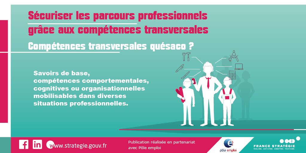[Publication] Pour les populations les moins diplômées, les #compétences transversales apparaissent comme un signal d’employabilité et permettent d’accroître la confiance des recruteurs. #compétence #recrutement ow.ly/7aYs30jtKbp @pole_emploi
