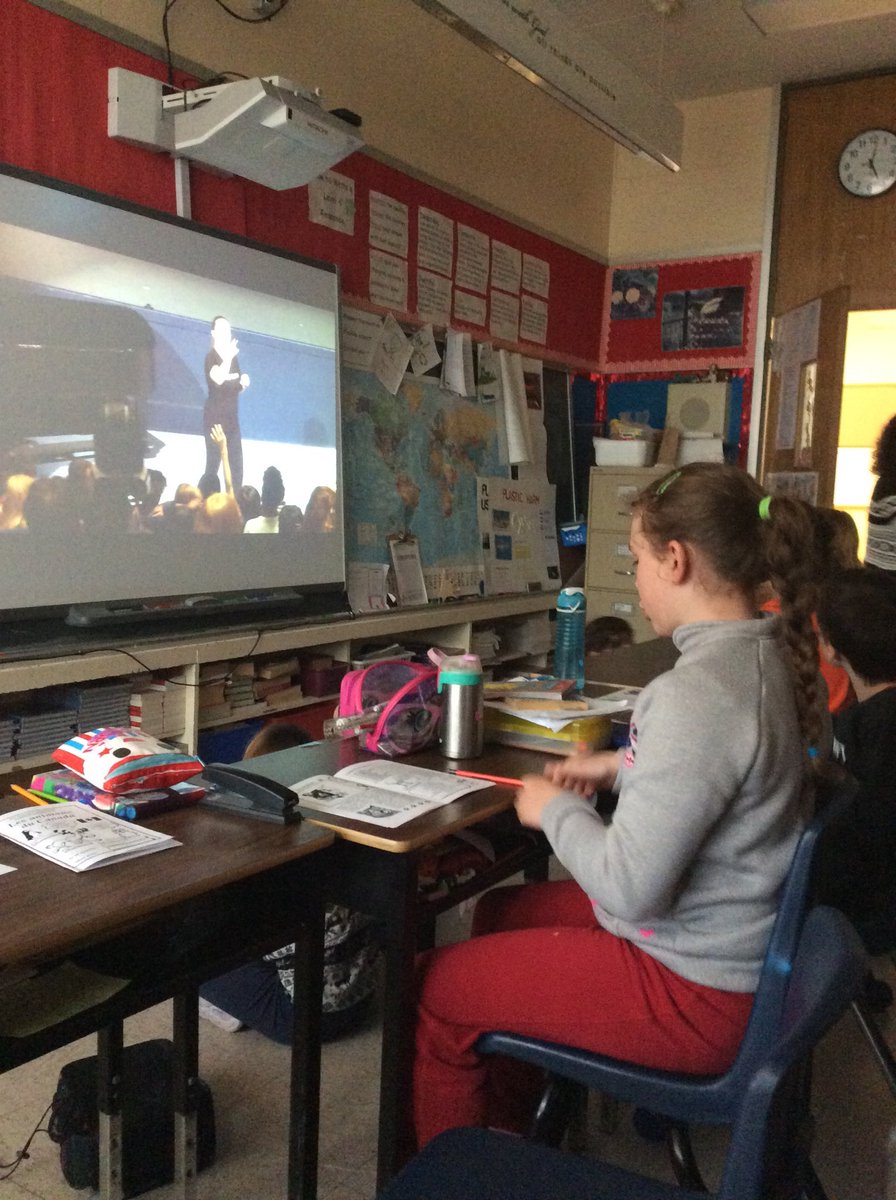 St Joe's grade 4/5 class watching today's ballet performance from nNational Ballet Company