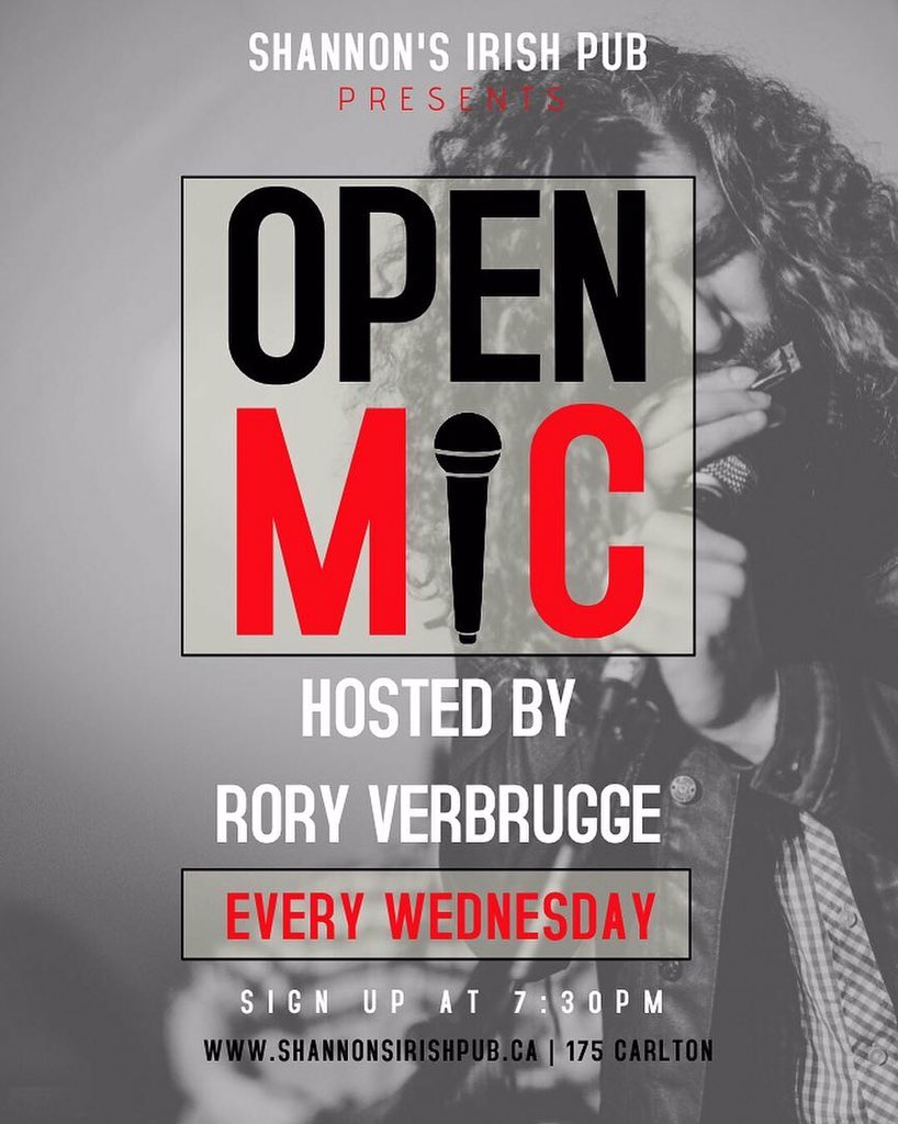 Shannons_pub's tweet photo. Every Wednesday night Rory Verbrugge will be hosting an open mic! Sign up starts at 7:30 and if you play you get a free Pint! Plus we have our new $3 shot the John Candy! #sipwpg #finditdowntown #jamesonstage #openmic #Johncandy #wpgnow @DowntownPeggy @DowntownWpgBIZ @wpgforfree https://t.co/6KtWsywNOF