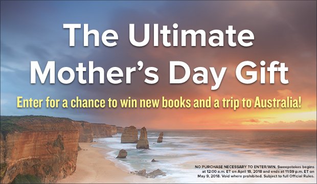 simonschuster's tweet photo. Make it a #MothersDay to remember with new reads and a trip to Australia! https://t.co/NIwCezQvl4 📚 🛩️ #GetMomLit #sweeps #giveaway #win @Intrepid_Travel https://t.co/lZOfSc6aWb