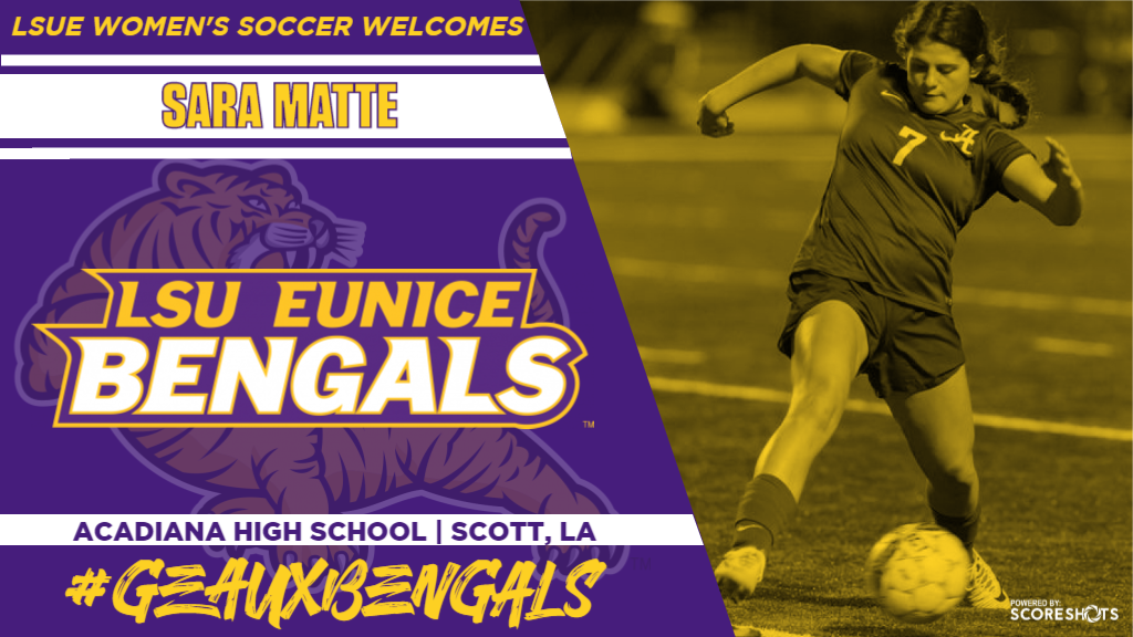 LSUEBengalsWSOC's tweet photo. We'd like to welcome Sara Matte to our LSUE Women's Soccer team. Matte comes to us from Acadiana High  where she was a first-team All-District, All-State and All-Acadiana pick as well as the District MVP.

#GeauxBengals https://t.co/WZCDe1bb8T