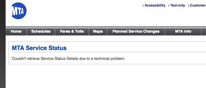 vauxtheshirley's tweet photo. When even the thing that tells you if there are subway delays is broken 😒 @NYCTSubway @MTA https://t.co/hZNn4d21DS