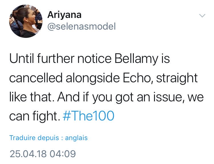 "until further notice bellamy is cancelled" IM DYING HERE