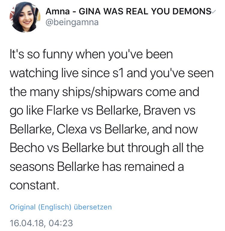 GINA WAS REAL YOU DEMONS thinks romantic ships are competing with platonic ships who's gonna tell her