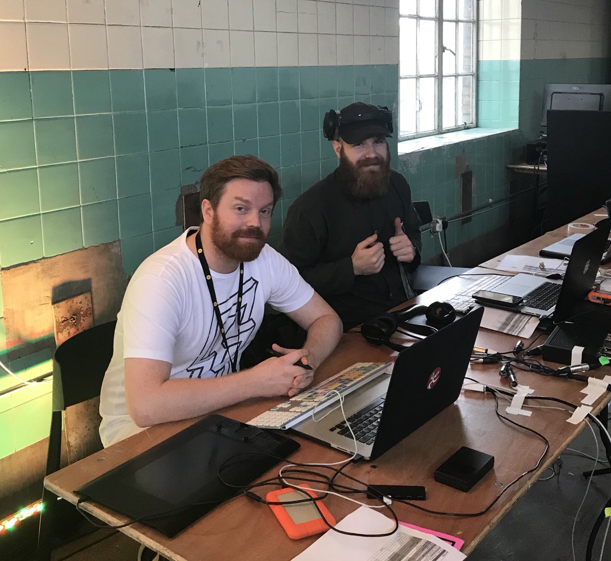 CutandRunLDN's tweet image. Our boys Matt &amp;amp; Aiden all set to edit live and make #MakeItHard happen at @dandad w/ @1stAveMachine &amp;amp; @MassiveMusicLDN