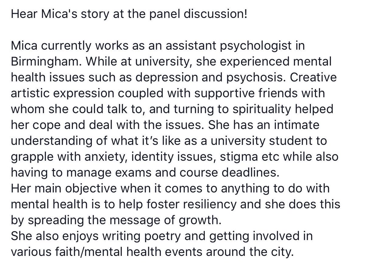MindATLAS17's tweet photo. Come engage with our panel discussion tomorrow! Our panelists: Mica Montana, Samuel Woods and Ree Ne are explore mental health topics and share stories! 

@covunieec @covcampus @CovPVCStudents @AliCat3635 @b_gharwal @AkshitaCanchi @CovSFC @CUInfoPoint https://t.co/0xpkBfsHgv