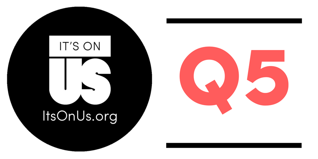 ItsOnUs's tweet photo. Q5: How can students amplify their voices in order to create fundamental cultural change at the campus level and effectively eradicate sexual assault in colleges and universities? #IOUChat https://t.co/ZOAzilBJXr