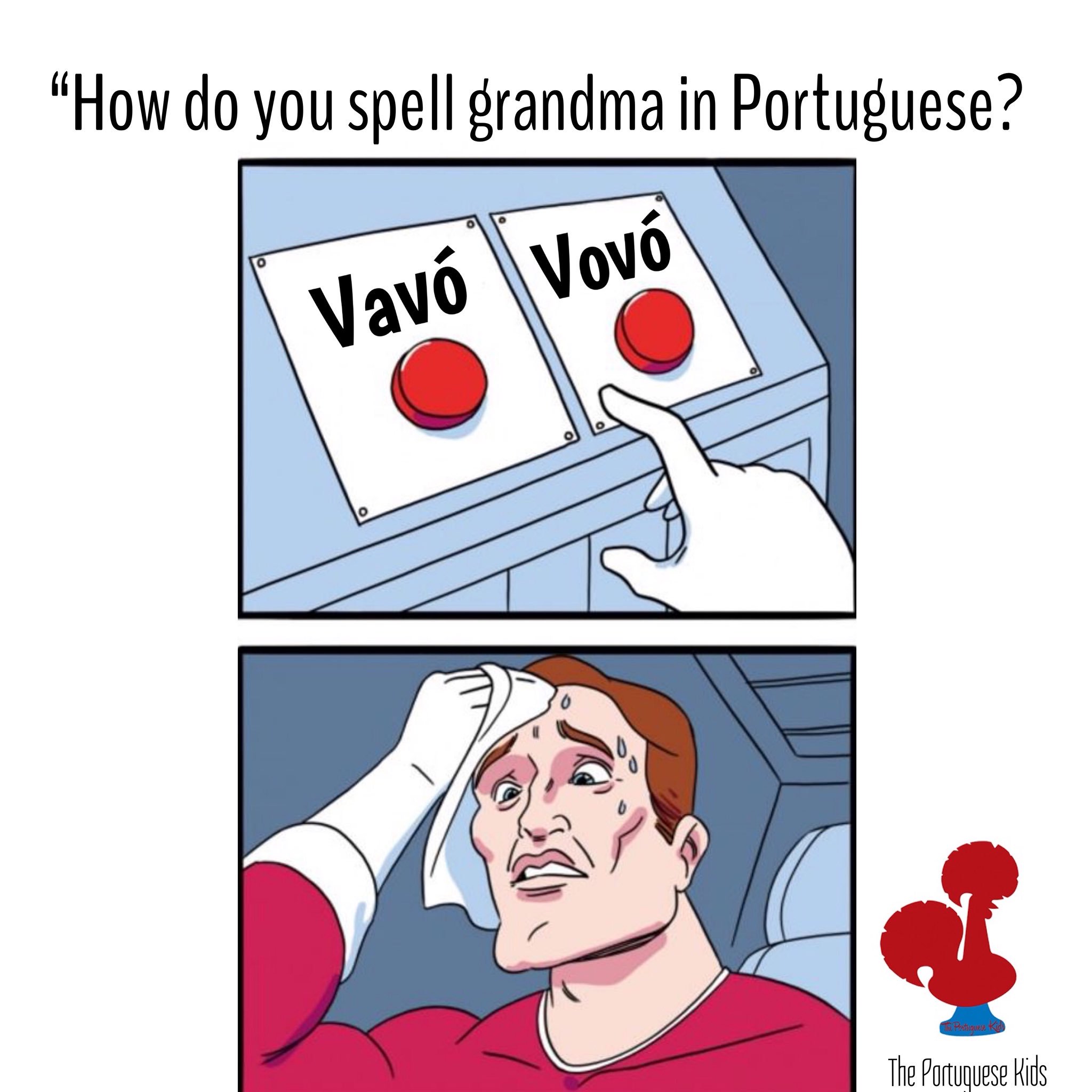 Portuguese Kids - How do you spell grandma? Vovó, Vavó, Vóvó, Vava, Vawvaw,  Volvo? #PortugueseProblems #PortugueseKids