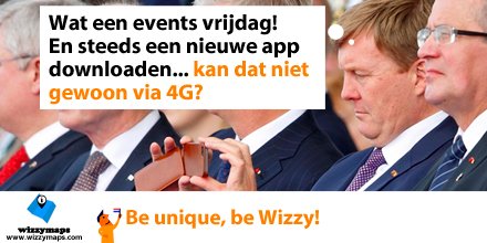 Jazeker! Met <a href="/wizzymaps_com/">Wizzymaps</a> de web app voor alle events! Kostenbesparend en een echte host voor je bezoekers. wizzymaps.com #WebAppSoft #Koningsdag2018