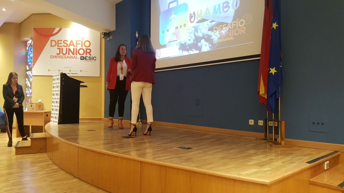 El Equipo Uhambo del colegio Nuestra Señora Santamaría de #Madrid nos presenta su idea de negocio, una aplicación para visualizar todas las reservas de viajes en codigo QR , ¿qué te parece la idea? #DesafíoESIC
