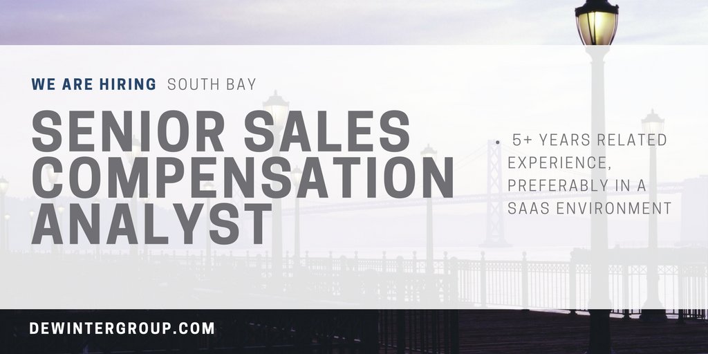 DeWinterGroupCA's tweet image. We are searching for #finance professionals with 5+ years of #compensationanalytics experience in the Bay Area. If you are evaluating #careeropportunities, visit us on LinkedIn to learn more about a great opportunity we are working on in #SouthBay! 
bit.ly/2Jp8yf3
