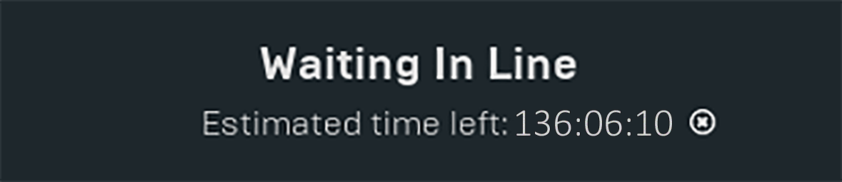 ayyfortnite's tweet photo. these fortnite waiting times are getting out of hand 😭😭😭 https://t.co/1T36f7psf4