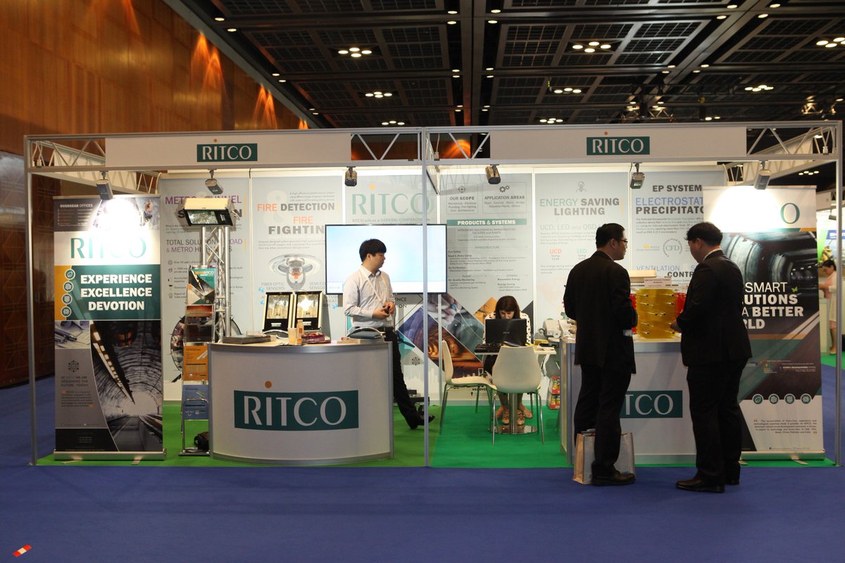 SOETunnelling's tweet photo. The booths of Silver Sponsors @BekMacUnSol @RITCO_KR @ArcelorMittal @Robbins_Co at #WTC2018

#WTC2018Dubai #Dubai #Tunnelling https://t.co/YYsD76fOoo