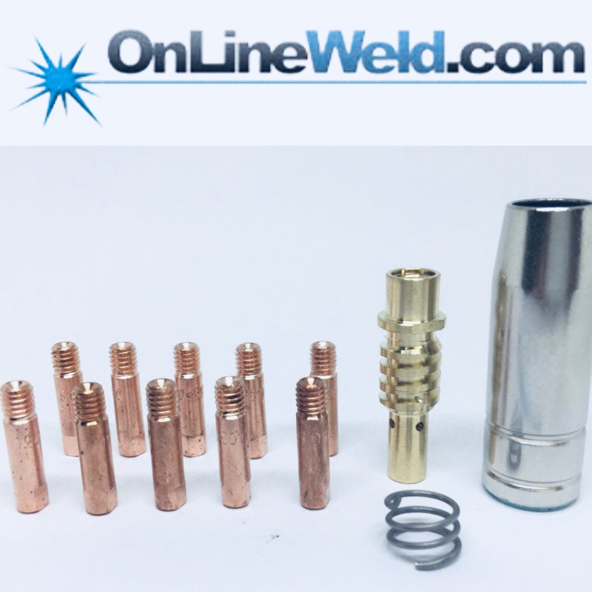 KIT 13PC-C Compatible For TPlus15 Torch By Trafimet.  FB0117 comp. 002.0078, EA0303 comp. 002.0058, MD0008-08 comp. 140.0059 , MC0018 comp. 145.0075 #welder #welding #construction #metalworking #torches #weldingsupplies #onlineweld