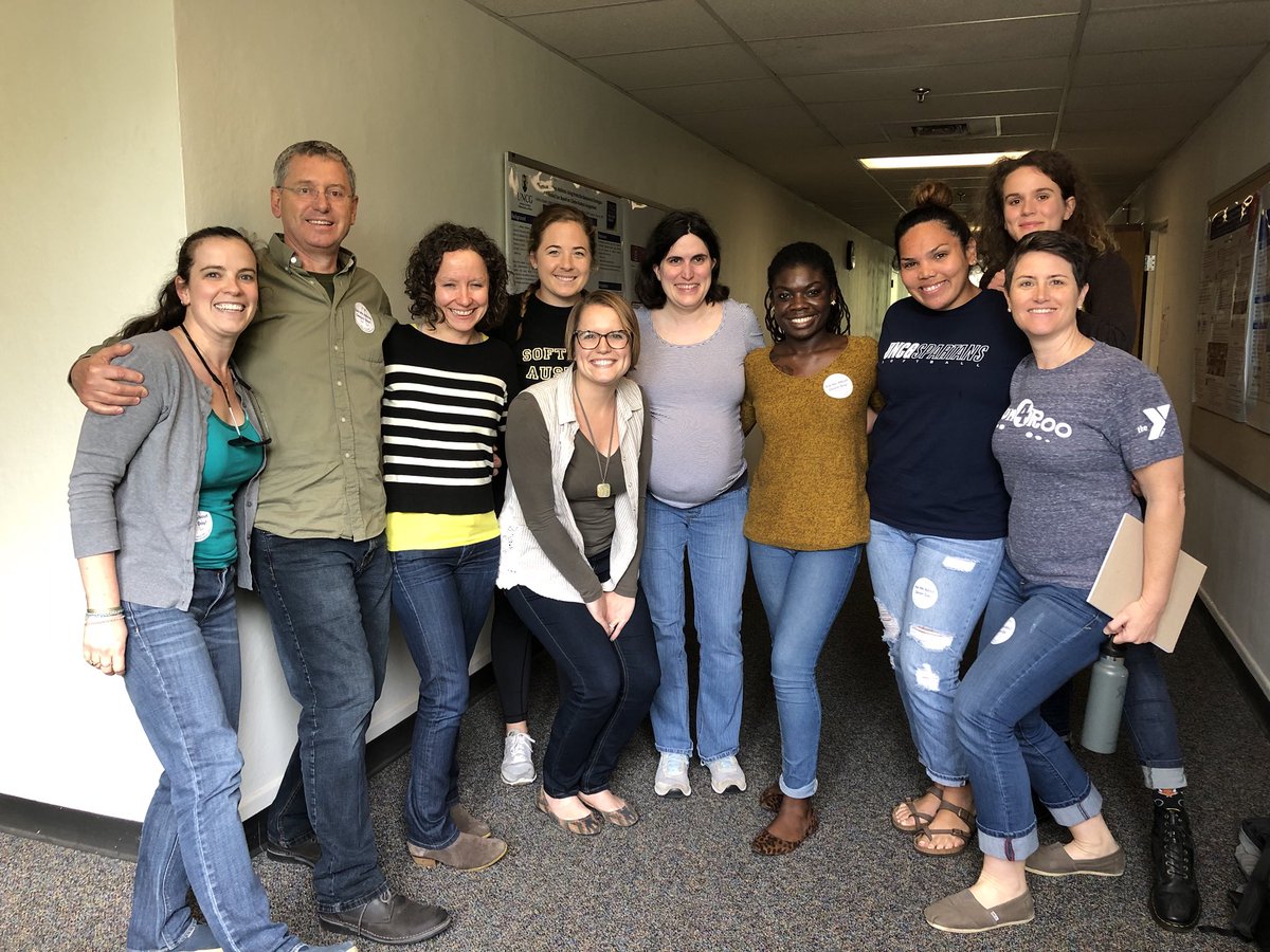 dvegas12's tweet photo. Wearing our jeans today for #denimday to support awareness for sexual assault and end victim blaming! #uncgphe https://t.co/JXcWAVpeyj