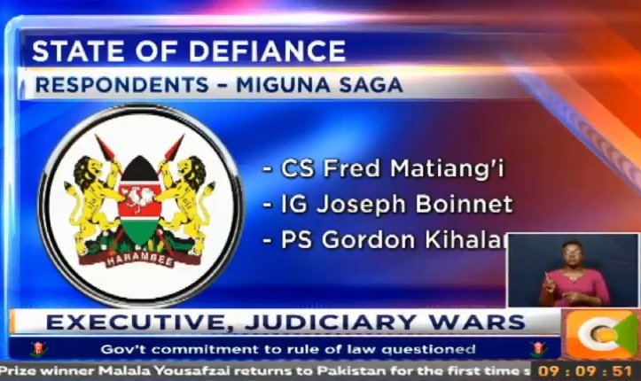 solo_ambuku's tweet photo. The rights watchdog, @HakiKNCHR said it was greatly disturbed by the lack of respect for the #ConstitutionKE and the rule of law as demonstrated by the three senior government officers. - @TheStarKenya . #MigunaDeported #BringBackMigunaMiguna ๐ https://t.co/O28e3Y2K7c