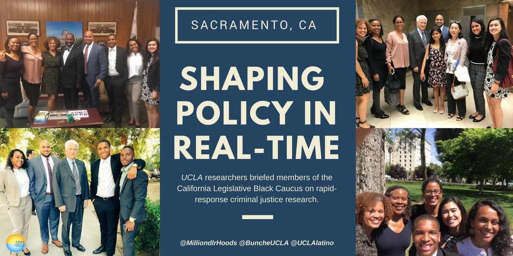 UCLAlatino's tweet photo. @milliondlrhoods @BuncheUCLA @UCLAlatino researchers just finished a briefing with @CABlackCaucus in #Sacramento to talk #criminaljustice #bailreform &amp; #policyequity https://t.co/0EuaU0B1yr