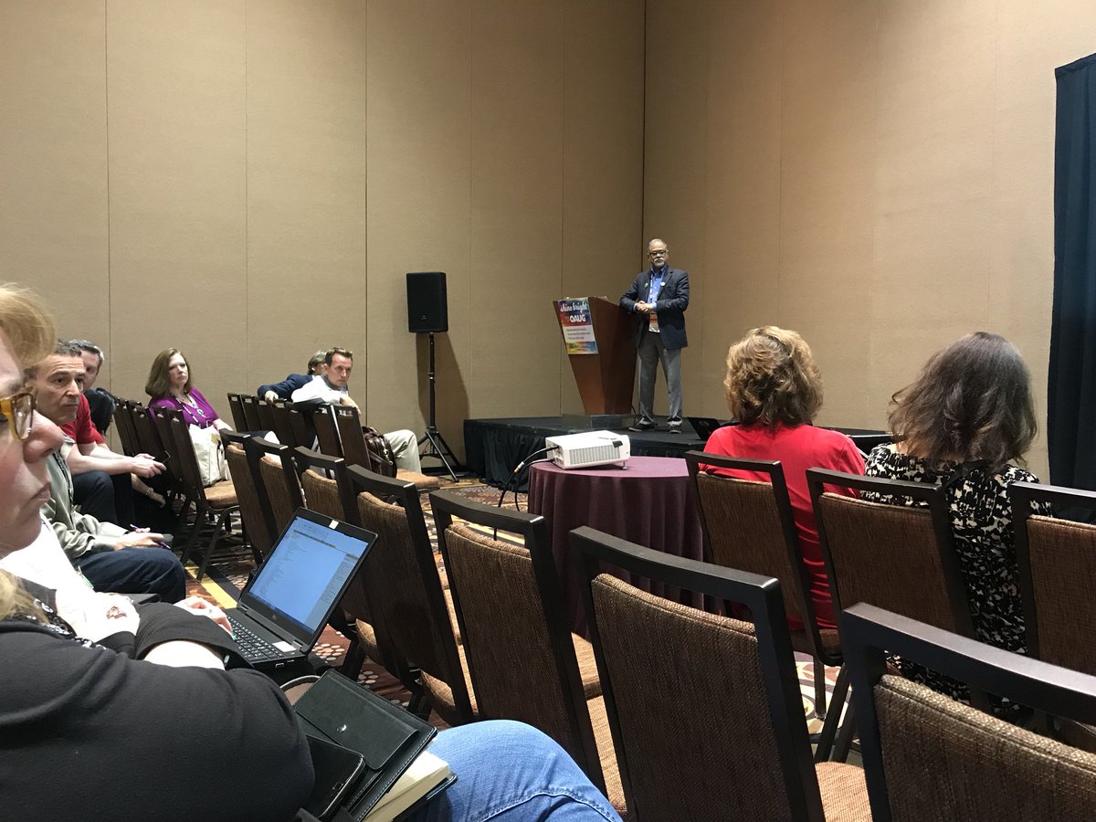 Mohan Iyer speaking on what the future holds for #GLSIG! Mohan is an @oracleace member #Oracle SME #ERP guru and finance expert #C18LV #JadeatC18LV #JadeGlobal #ACEAssoc #getaced @oaugmohan