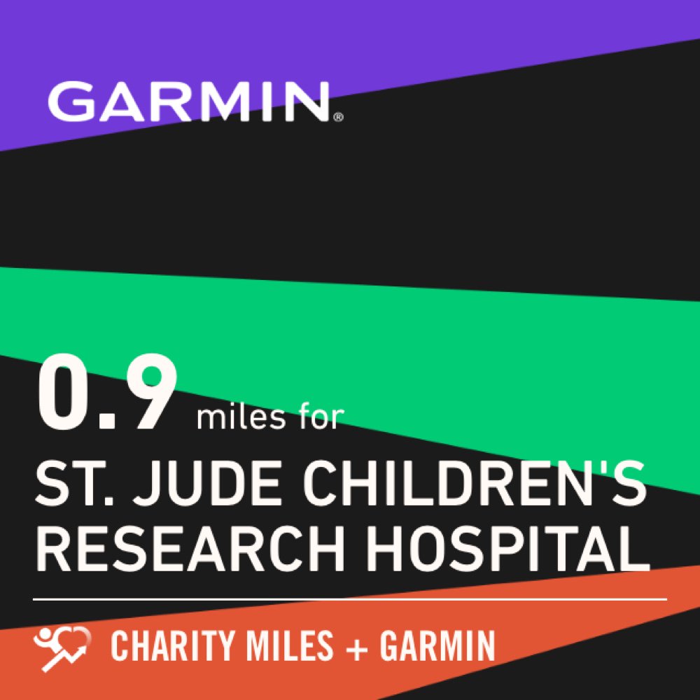 millielove71's tweet photo. 0.9 @CharityMiles for @StJude. Thx @Garmin for sponsoring me. #BeatYesterday https://t.co/vLKK5HIplC https://t.co/jHfPUVqAKN