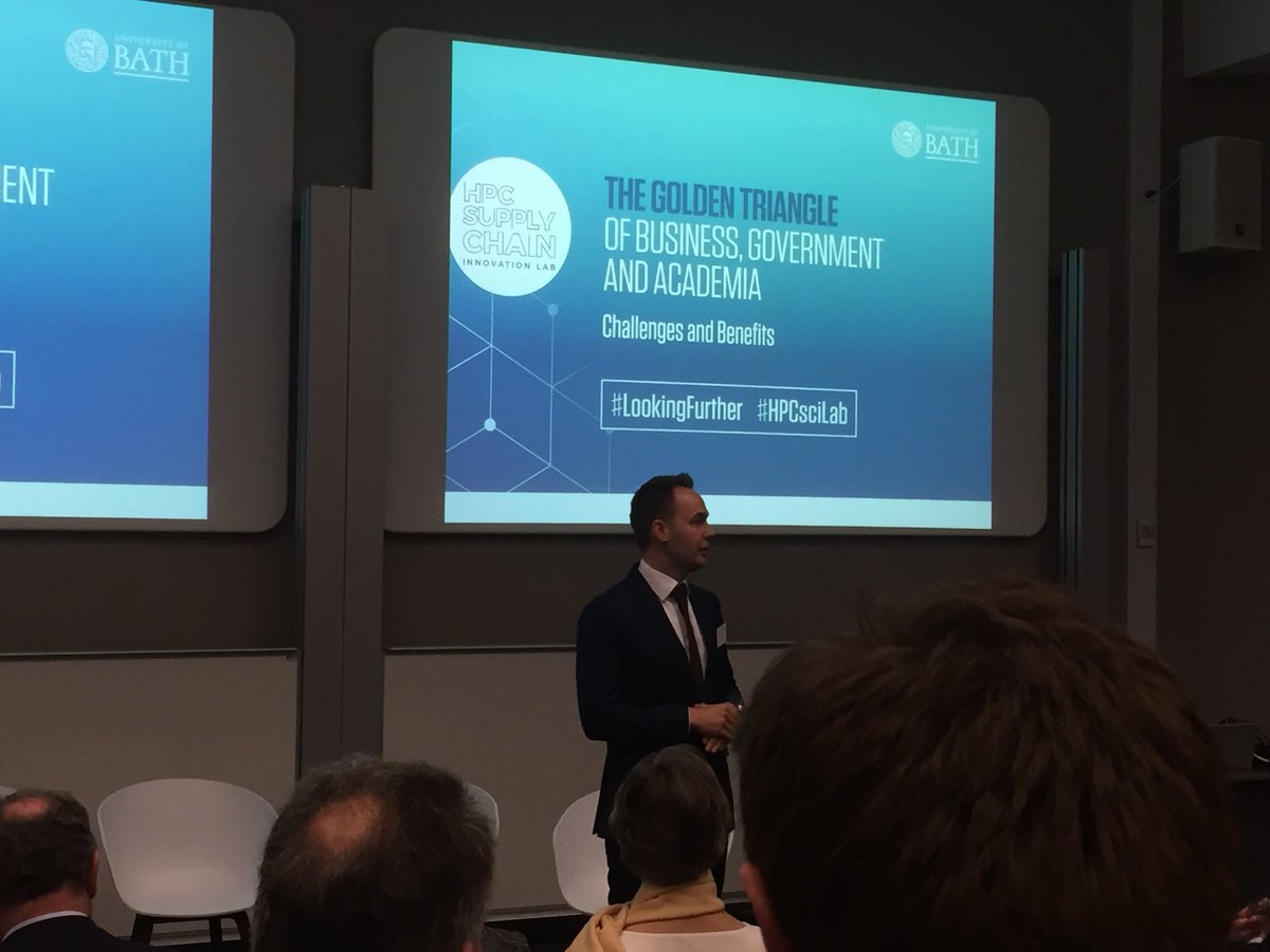 jas_kalra's tweet photo. Prof @JensRoehrich opening the Golden triangle of business, government and academia event #HPCsciLab #LookingFurther https://t.co/AbZEu4HWlu
