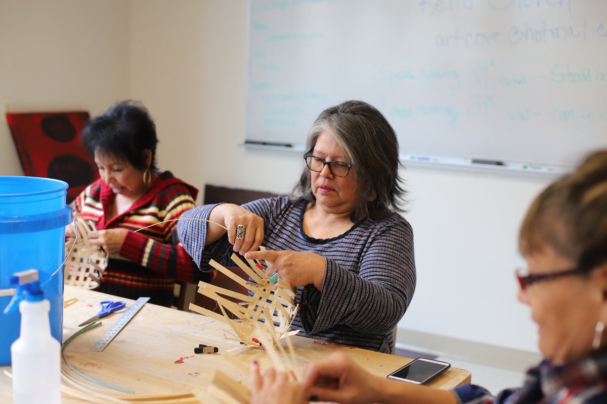 CSM_Omaha's tweet photo. Visiting artist Kelly Church held a special workshop today for the "Circle of Grandmothers", a local group which was formed to bring together Native American elders from various tribes to support one another and their community. #CSMCommunity https://t.co/clgP8qWAO9