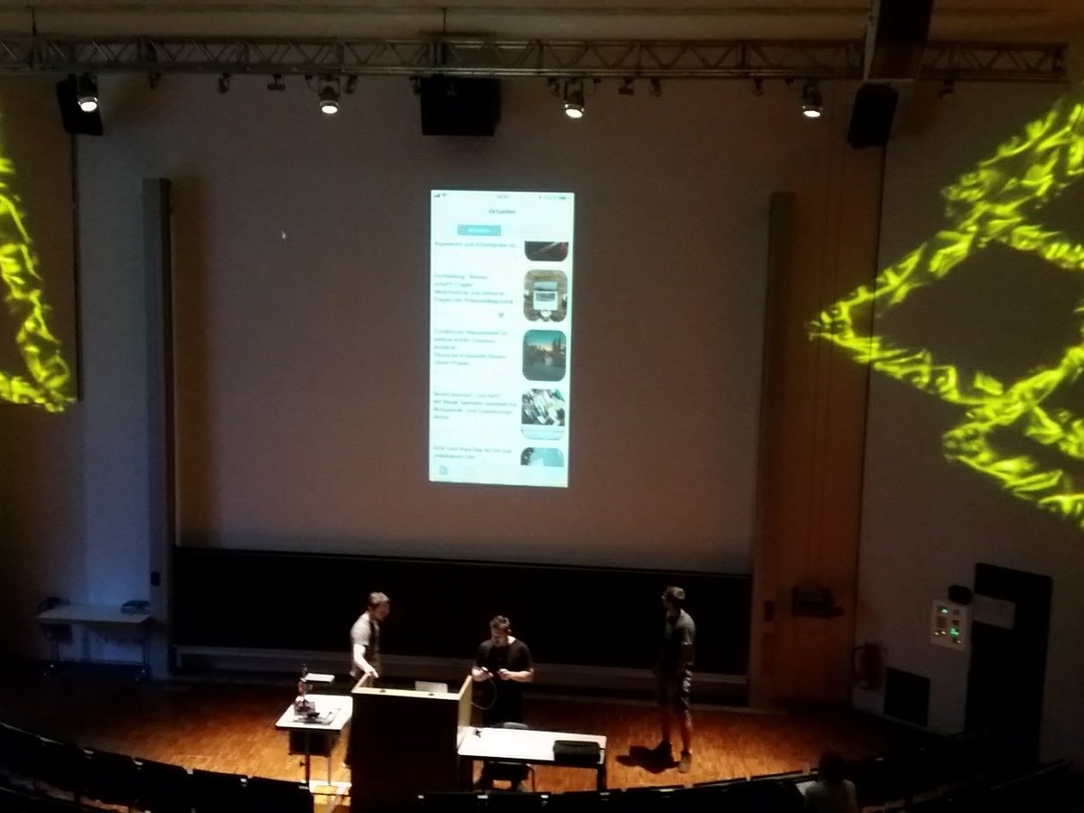 Our software engineering students present their new Ulm university app. The app collects and presents all information relevant for students and staff.