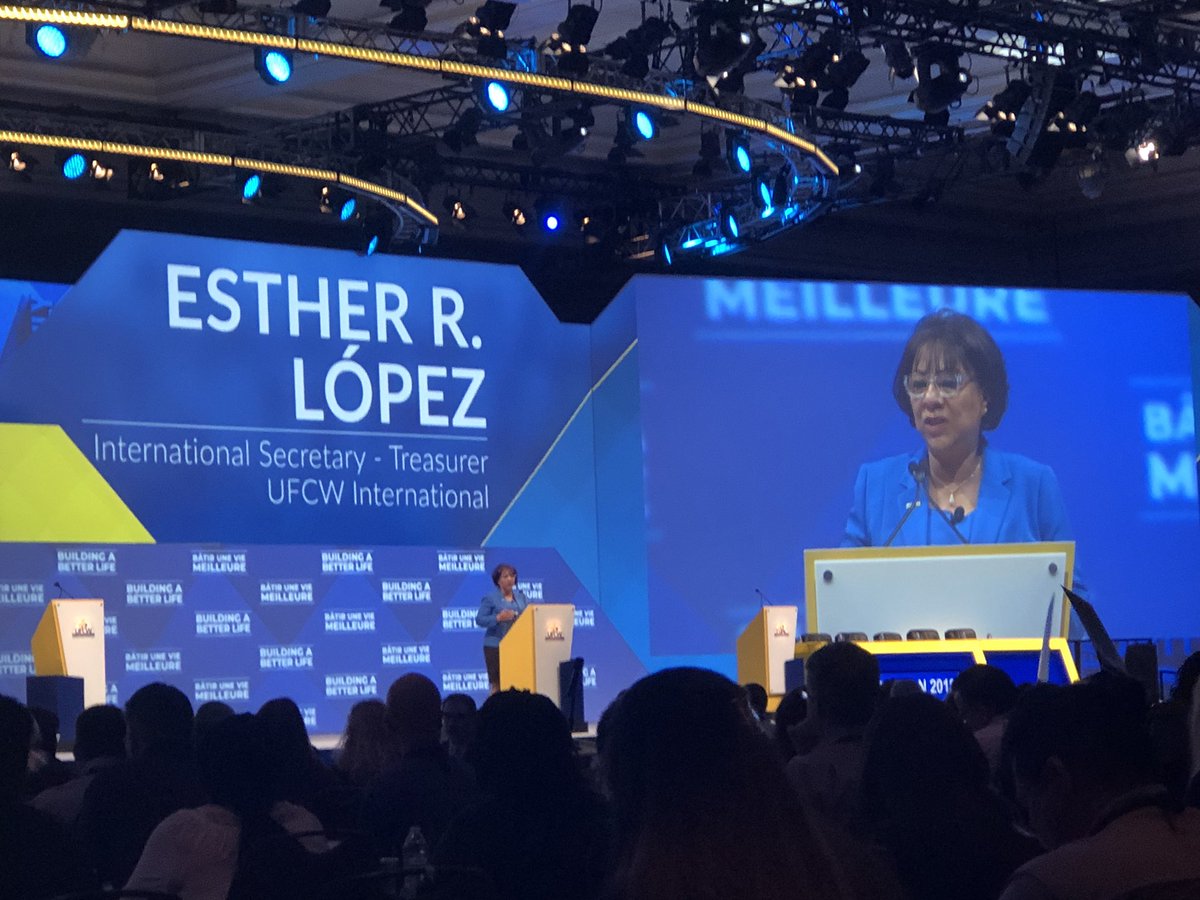 UFCWwomen's tweet photo. “Little girls with dreams become women with visions!” - @UFCW Secretary-Treasurer Esther López #ufcwcon18 #2018ufcwcon https://t.co/QFH7mBqZmy