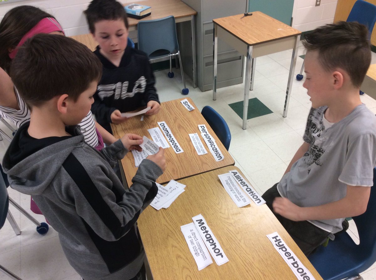 Hopkins_UTES's tweet photo. Sorting through #FigurativeSpeech examples after matching their name with the definition was one way to support #basegroup members in solidifying their understanding. #PoetryMonth #language https://t.co/tuHL6wuwCe