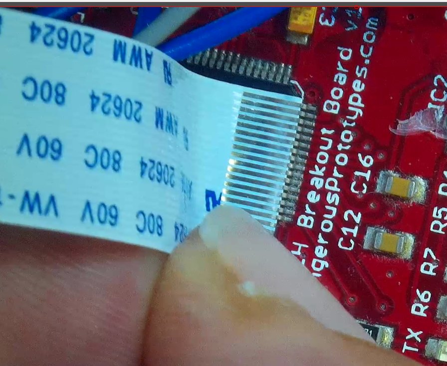drtune's tweet image. #TestPoints @peaceman @securelyfitz  maybe thing is (FFC shown here flipped over face-down) to use Zaxis tape for the pins except maybe the outer two you solder the FFC to keep it aligned. Laser notching/diecut the ends of the FFC for snug fit could avoid that. This is 0.5mm