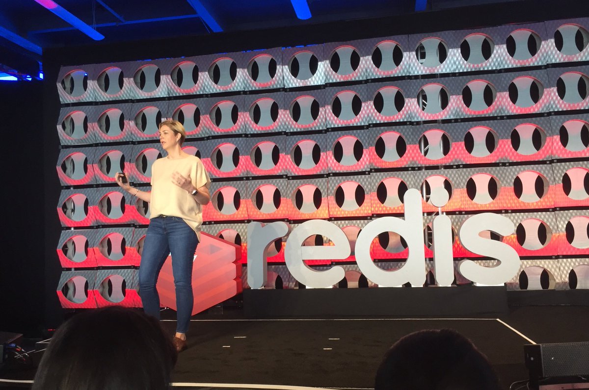 davenielsen's tweet photo. “At @CloudFoundry, our task is to get applications out the door at scale, while increasing velocity, interoperability &amp; innovation” - Abby Kearns @ab415 #redisconf https://t.co/YmIfXk3cSq