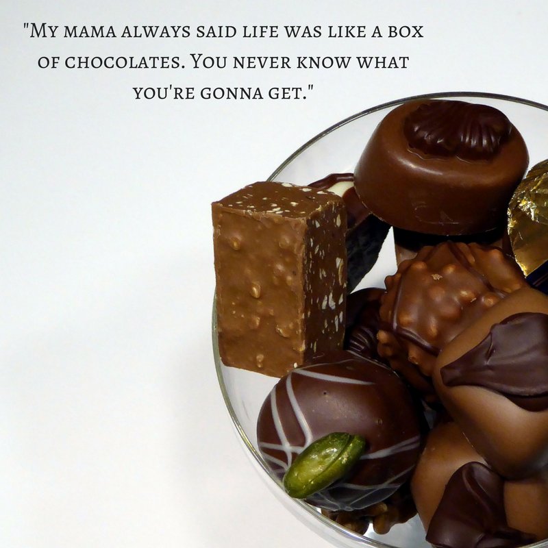 Can you name this famous #moviequote? 🍫