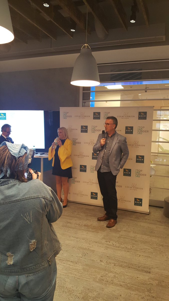 EventfulPepper's tweet photo. Congratulations @DrewMediaLMK on launch of #LimericksTop40Under40 at @bankofireland #workbenchLimerick 🌟 https://t.co/OGKXWNVBWE