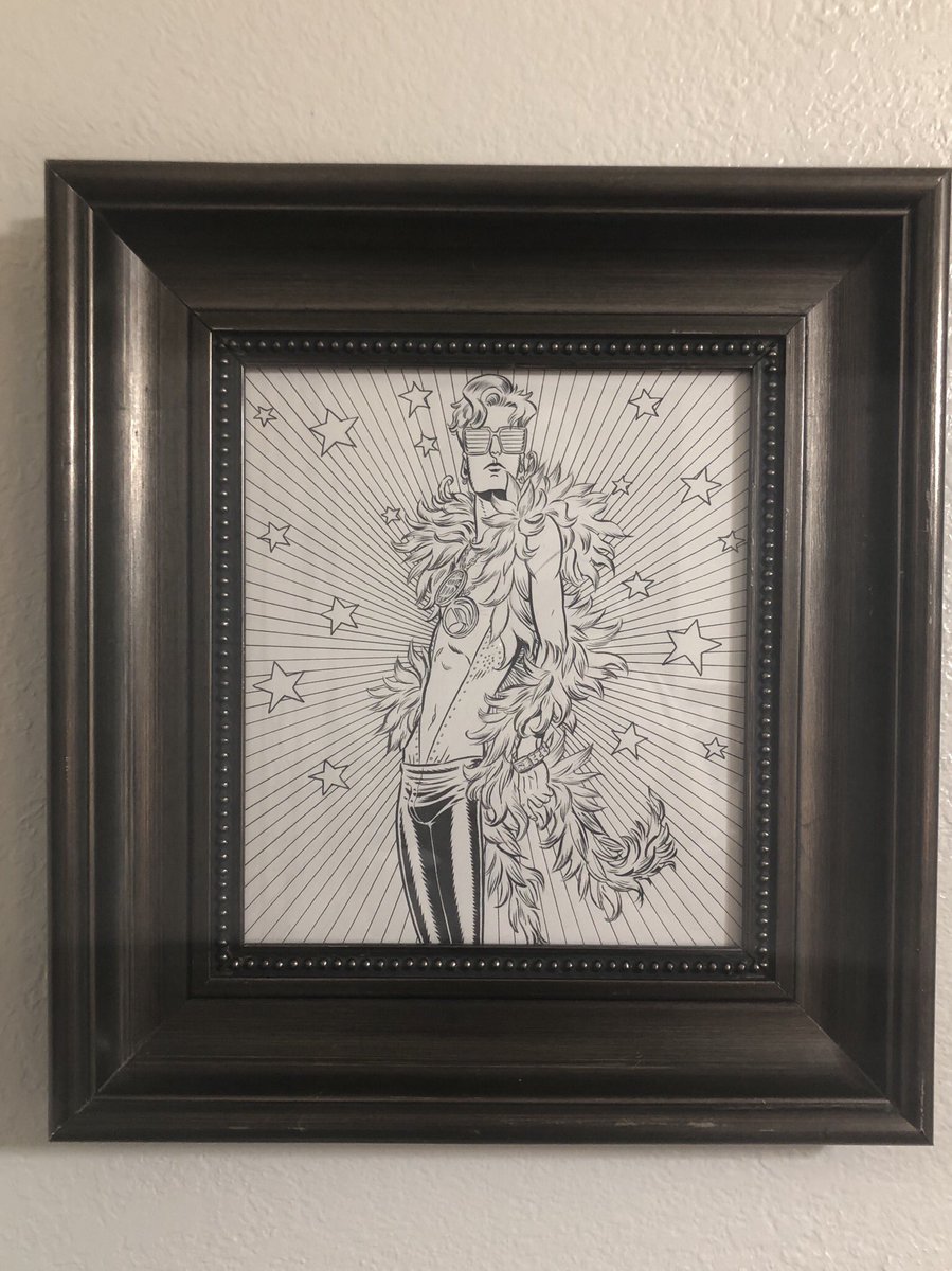 blackcrownhq's tweet photo. Could have gone silver glam or supersonic on the frame. But the art does all the heavylifting. #youngliars #maestro #dannyduoshade #dj @DavidALapham @maria_lapham 07/08/09 #fasttimes @blackcrownhq #superiorinterior https://t.co/UX75dVf0jK