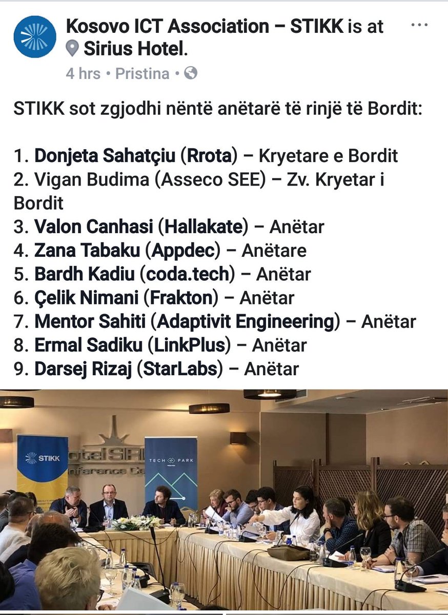 Redjakova's tweet image. Kjo ndodhi sot. Ju faleminderit për përkrahjen #xoxo #stikk #Kosovo